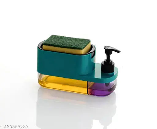 3 In 1 Soap Dispenser for Kitchen Dishwasher Liquid Dispenser Pump With Sponge Kitchen Cleaner