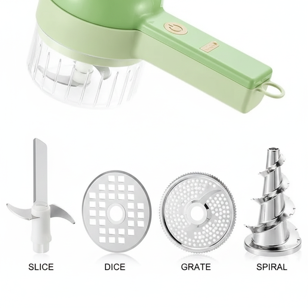 4 in 1 Portable Electric Vegetable Cutter Set