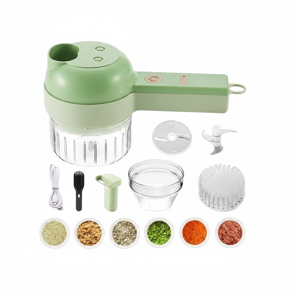 4 in 1 Portable Electric Vegetable Cutter Set